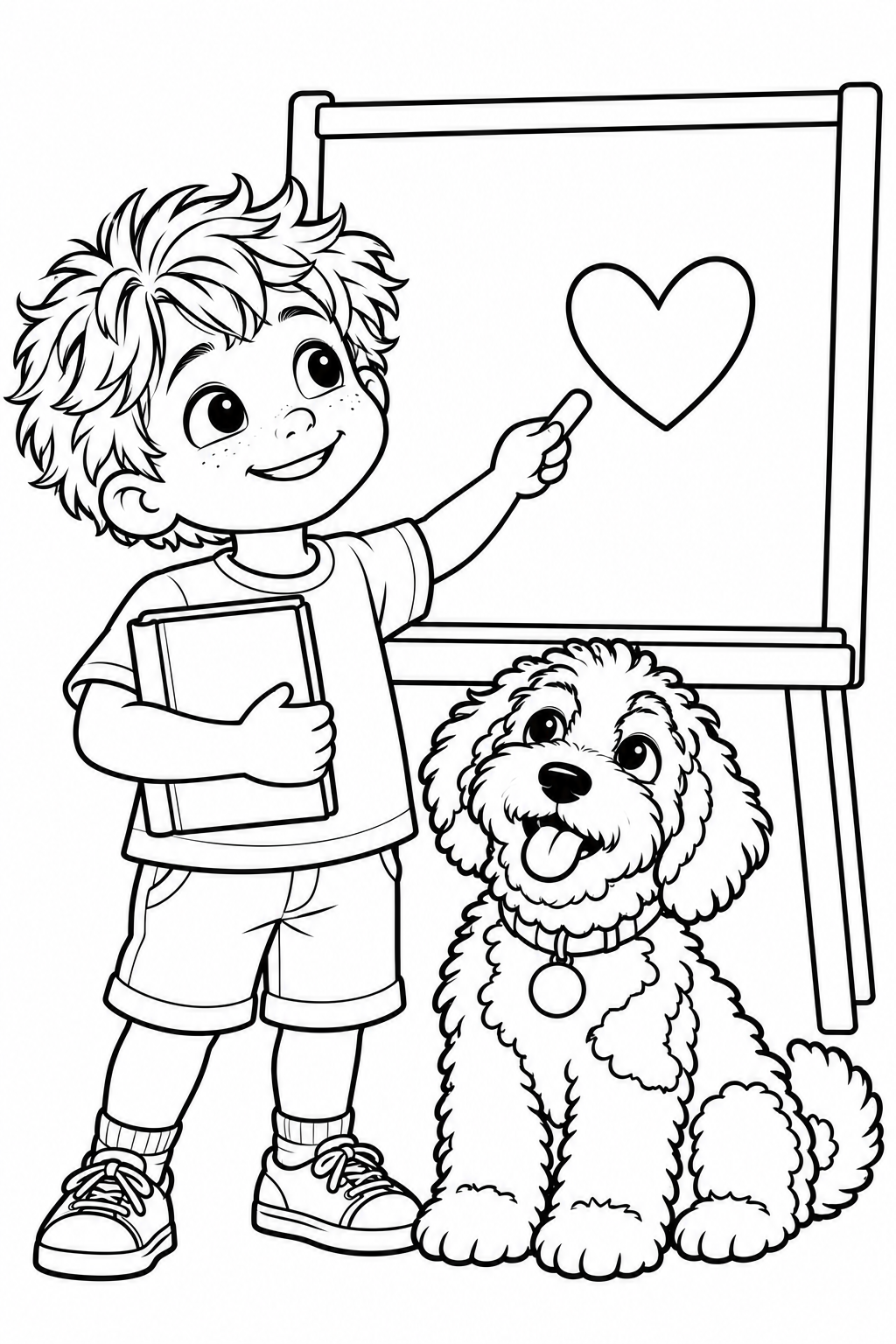 Simple coloring illustration: I could be a teacher